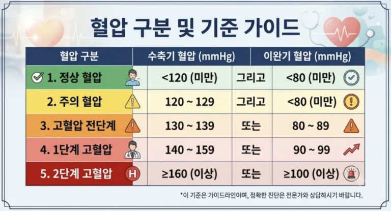 나이별 정상혈압 범위와 고혈압 수치 단계별 완벽 가이드