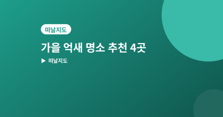 가을 억새 명소 - 가을 억새 명소 추천 4곳, 10월 말 가볼 만한 코스